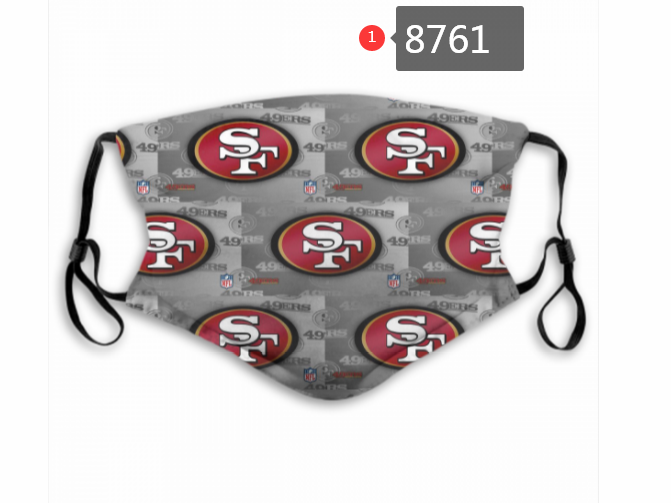 2020 San Francisco 49ers54 Dust mask with filter->nfl dust mask->Sports Accessory